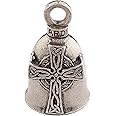 Guardian Bell Celtic Good Luck Bell w/Keyring & Black Velvet Gift Bag | Motorcycle Bell | Lead-Free Pewter | Made in USA