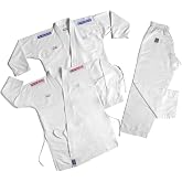 Kamikaze K-One Reversible Karate Gi for Kumite Lightweight Competition Uniform, Red &amp; Blue WKF Colors