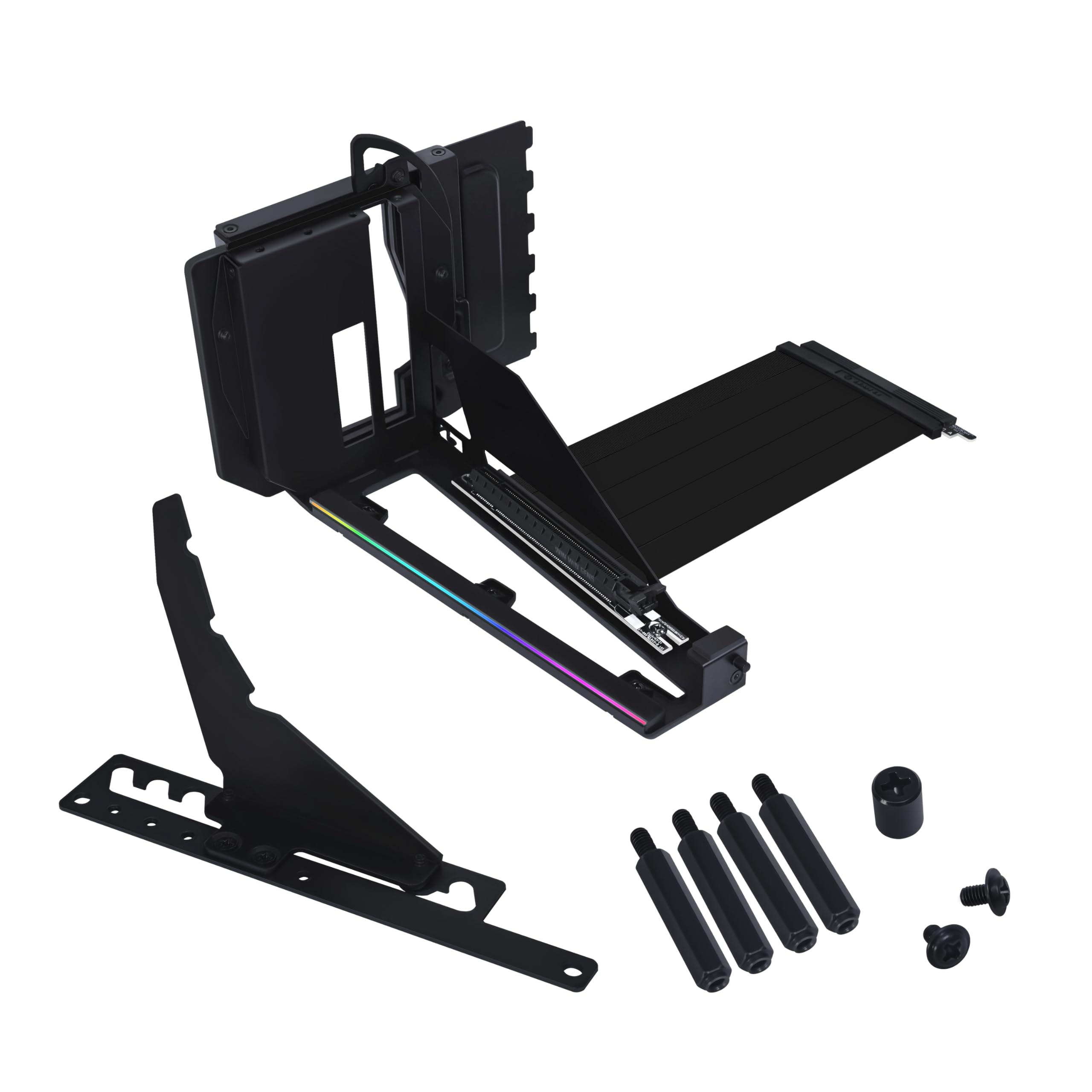 Photo 1 of Lian Li ATX PC Case Multi-Directional 4 Slots Vertical GPU Kit V3 - Premium Gen 5 Riser Cable PCI-E 5.0 x16-155mm, PCIe 3.0/4.0 Compatible, Adjustable Position - (VG4v3 Black)