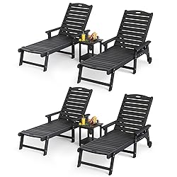 LUE BONA HDPS Chaise Lounge Chairs Set with