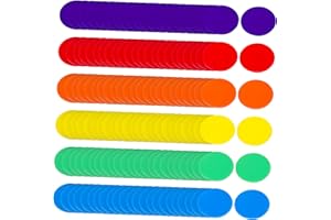 SUPVOX 180pcs Colored Bingo Counting Chips Translucent Gaming Discs for Party Favors for Learning Math and