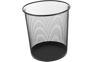 Mobestech Metal Mesh Wastebasket Iron Wire Garbage Can for Office Home Bedroom Sturdy Open Top Trash Bin