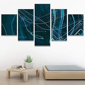 SIGNWIN 5 Panel Canvas Wall Art Modern Art...