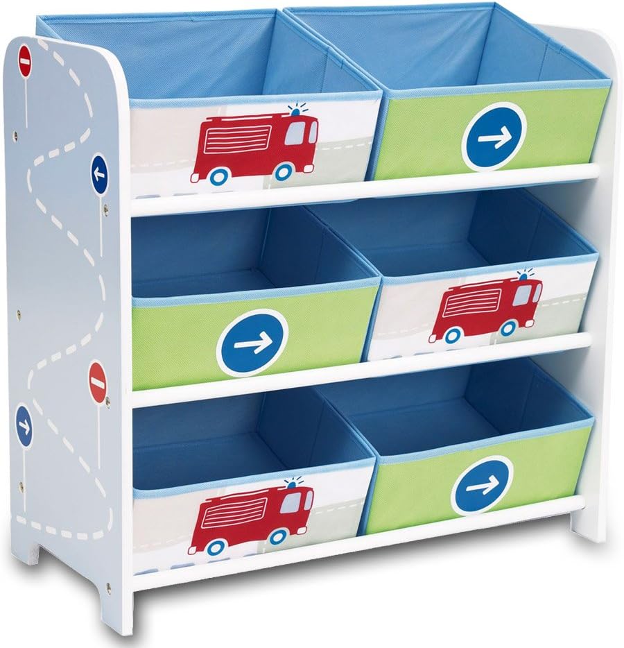 Scaffale Portagiocattoli Per Bambini – 3 Strati In Plastica PE Con Ruote – Carrello Multiuso Per Cucina E Soggiorno