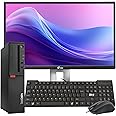Lenovo M920s ThinkCenter Computer Desktop PC Intel Core i5 8500 Processor 16GB DDR4 Ram 128GB SSD + 1TB HDD, Built-In WiFi And Bluetooth New 24 Inch Monitor Keyboard And Mouse Windows 11 Pro (Renewed)