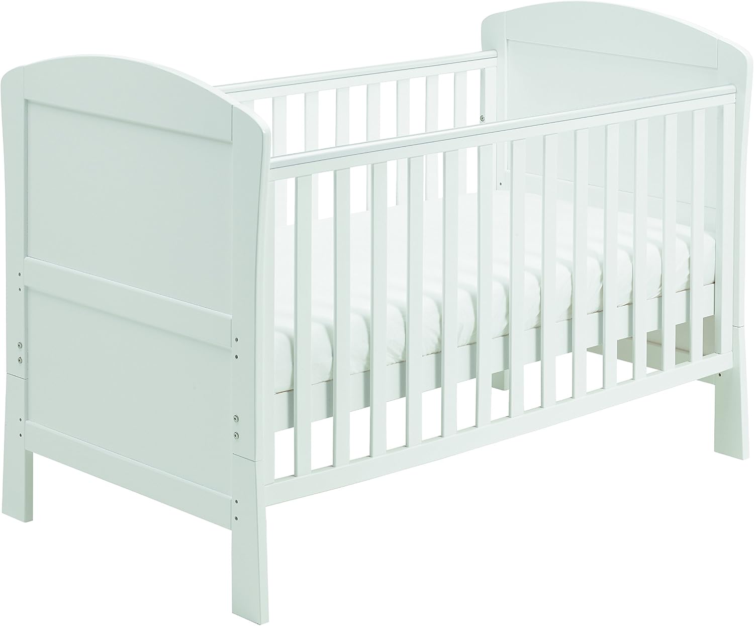 Babymore Aston Drop Side Cot Bed without Mattress, White, 145L x 84W x 100H cm - Image 5