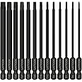 Torx Bit Set, LATTOOK 13-Piece Security Tamper Proof Torx Star Bits Set, Magnetic S2 Steel, 4'' Long, T5, T6, T7, T8, T9, T10, T15, T20, T25, T27, T30, T35, T40