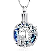 Yinplsmemory Cremation Jewelry Tree of Life Urn Necklace for Women Ashes Keepsake Jewelry for Sister for Ashes