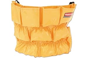 Rubbermaid Commercial Products Supply Organizing Caddy for Brute Trash Cans Yellow Tool Organizer Storage for Spray Bottles/Paper Towels/Gloves/Scrub Brush 1 Count