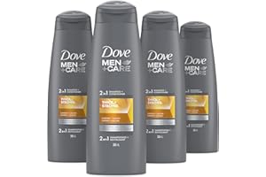 Dove Men + Care Thick & Strong Fortifying 2-in-1 Shampoo + Conditioner to strengthen hair vigour 355 ml Pack of 4