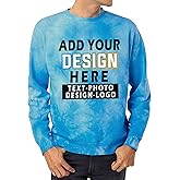 TEEAMORE Custom Tie Dye Sweatshirt Design Your Own Sweatshirt Add Your Image Photo Unisex Adult Tie Dye Sweatshirts