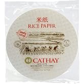 Cathay Fresh Spring Roll Rice Paper Wrappers 30 Sheets | Non-GMO, Gluten-Free, Low Carb, Natural Ingredients | Vietnamese Summer Veggie Wraps