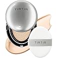 TIRTIR Mask Fit Aura Silver Cushion Foundation | Semi-glow Finish, Natural Coverage, Moisturizing, Lightweight, Korean cushion foundation (#17C Porcelain, Full Size, 0.63 Fl Oz)