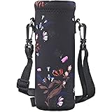 AUPET Water Bottle Carrier,Insulated Neoprene Water bottle Holder Bag Case Pouch Cover 1000ML or 750ML,Adjustable Shoulder St