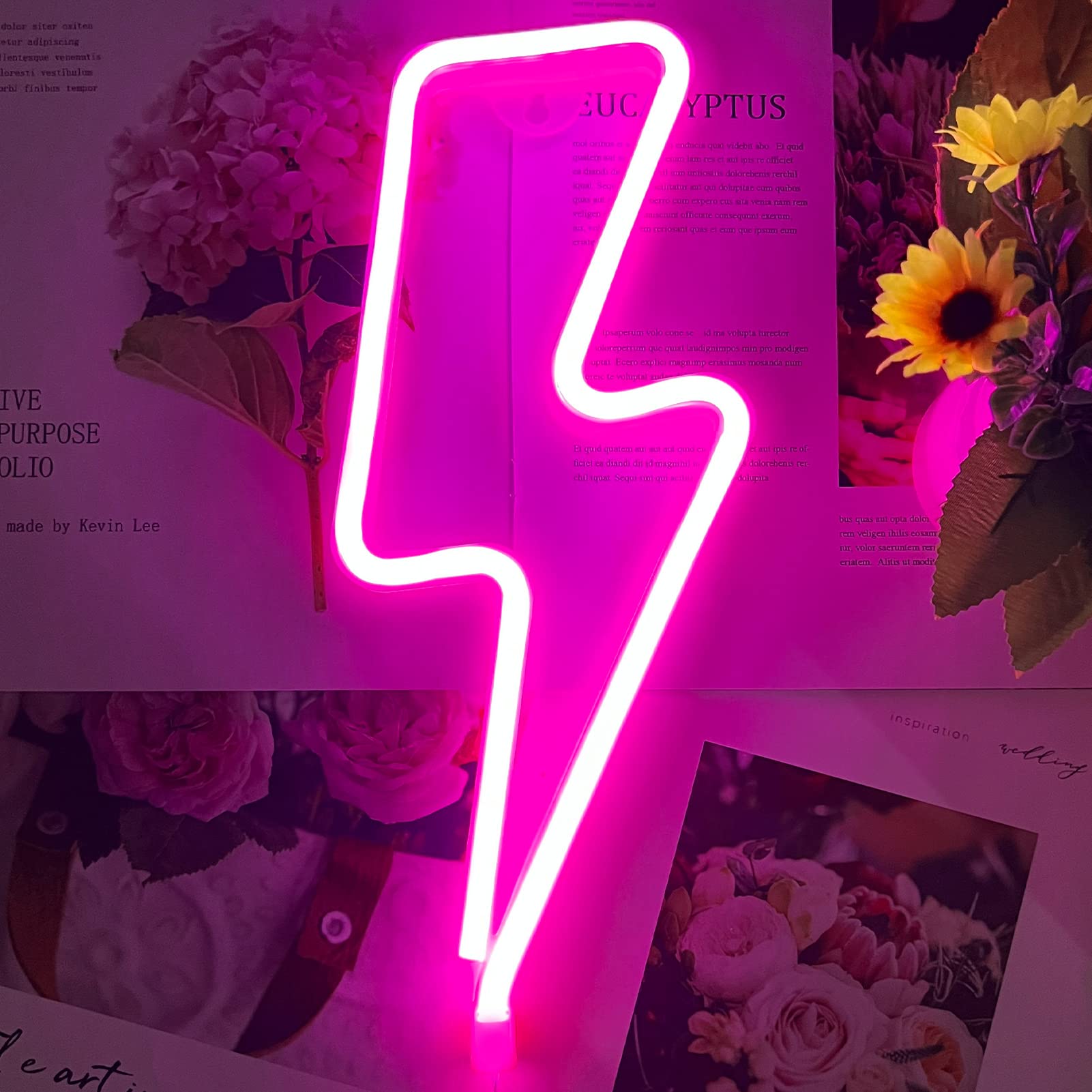 Neon Signs Lightning Bolt Neon Light Sign for Wall