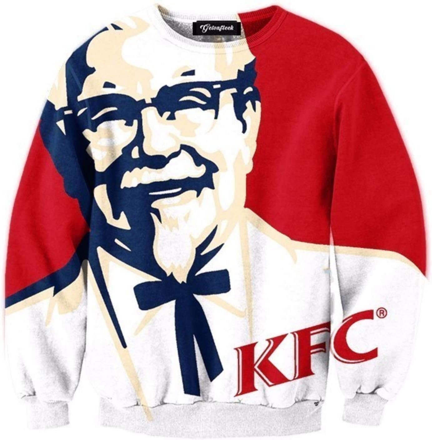Hubac 2019 New Men's and Women's Autumn and Winter Fashion Casual KFC Print Hoodies