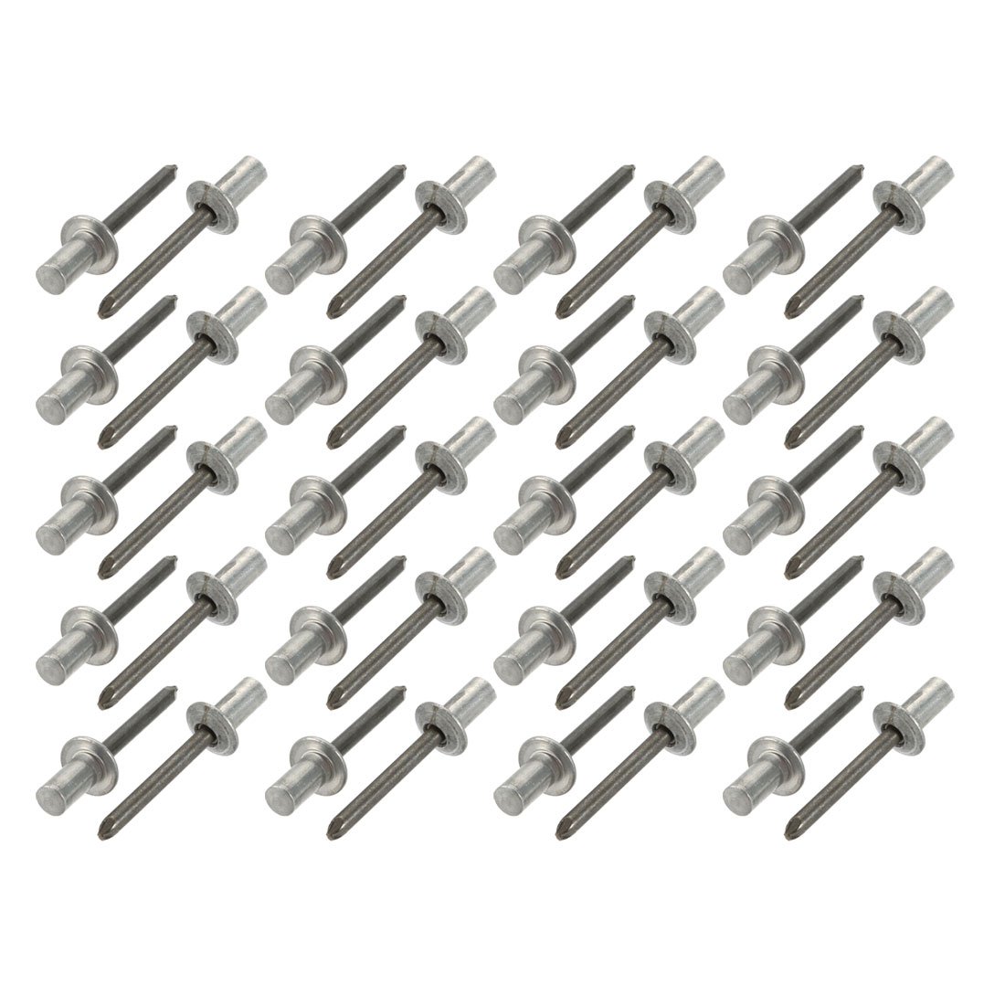 Sourcingmap 6.4mmx13mm Aluminum Round Dome Head Closed End Blind Rivets Fastener 40pcs