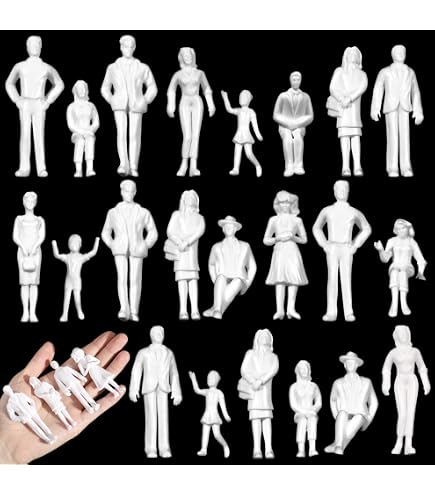 HO scale painted figures - Model railroad layouts plansModel railroad