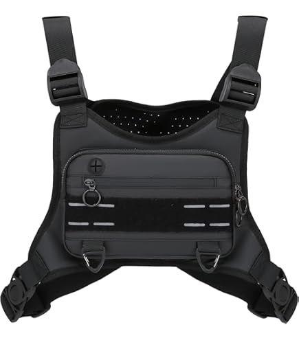Sac De Poitrine Tactique Pour Hommes - Le Sac De Poitrine Est Idéal Pour La Randonnée, La Chasse Et Le Tir - Sac De Poitrine Tactique D'extérieur (couleur : Noir