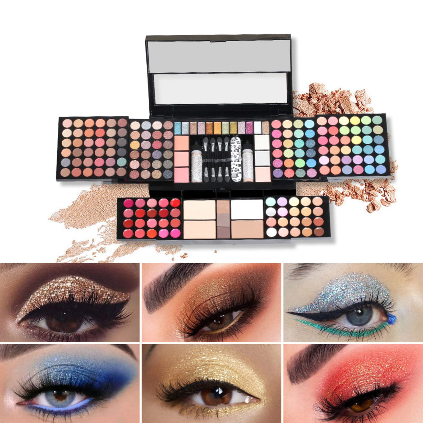 All-in-one Makeup Set Gift, Make-Up Sets, Makeup Kit for Women, Make up Set for Traveling, Long Lasting, Easy to Apply Matte Eye Shadow Palette for the Perfect Look for Day or Night