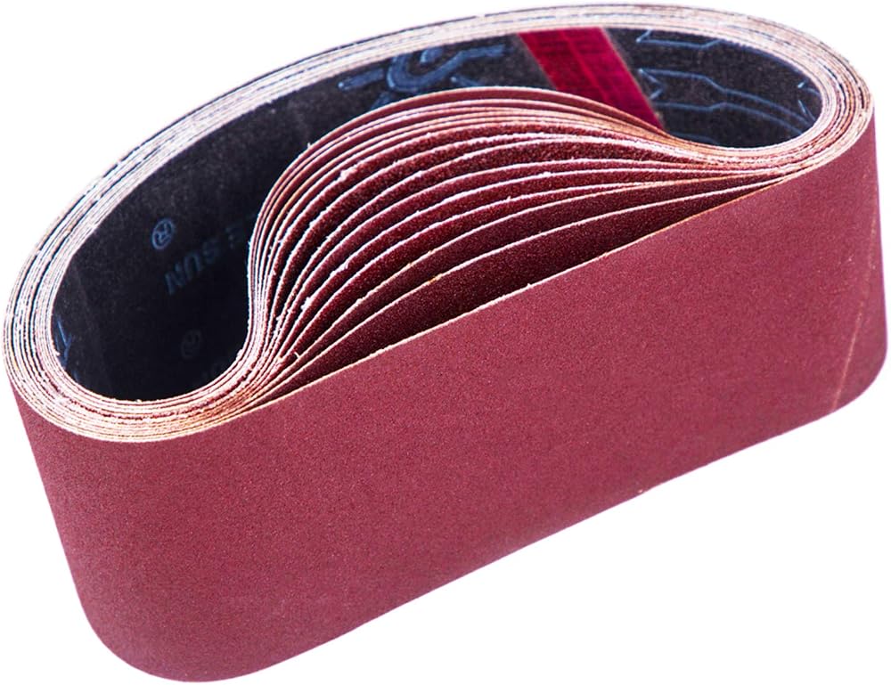 STE BRUAM Sanding Belt 75x457 mm 15pc 80/120/150/240/400 Grits for Sander