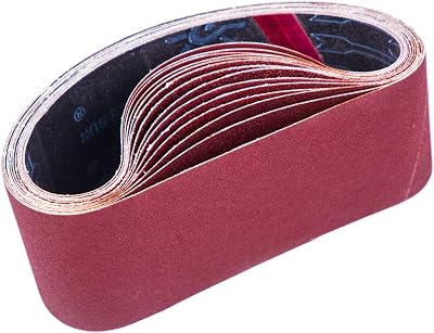 STE BRUAM Sanding Belt 75x457 mm 15pc 80/120/150/240/400 Grits for Sander