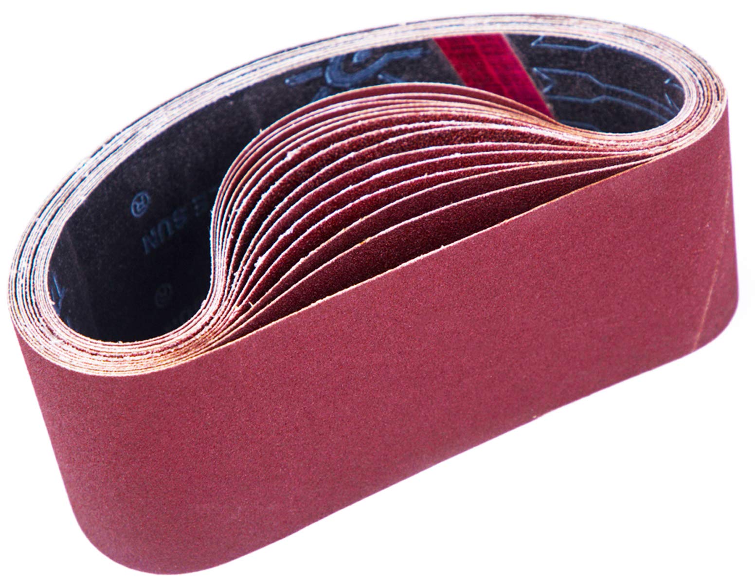 STEBRUAM Sanding Belt 75 x 457 mm, Sander Belts Set（3 Each of 80/120/150/240/400 Grains）for Belt Sander,for Grinding,Sharpening and Derusting (15 Pieces)