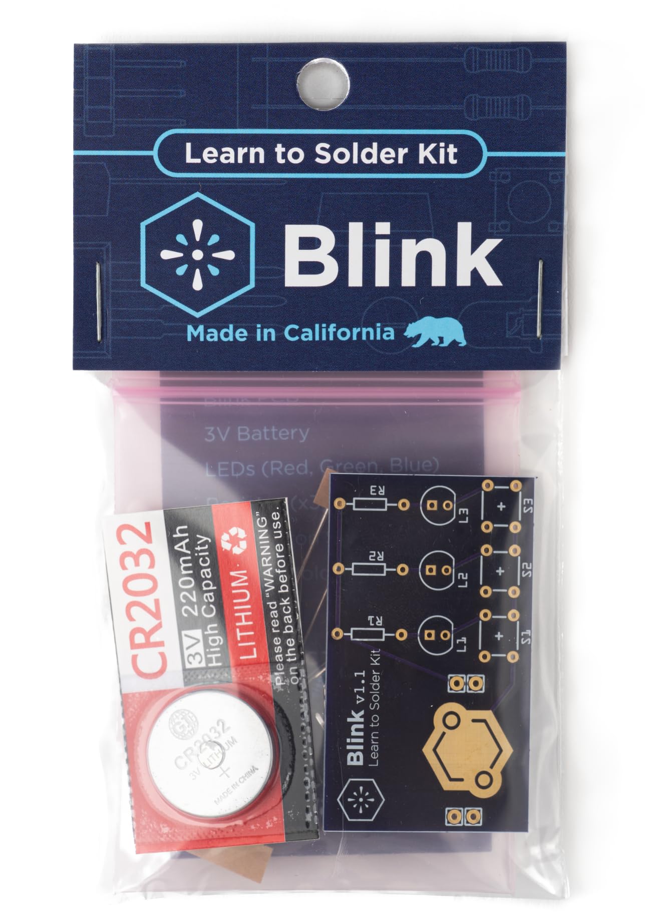 Blink LED Soldering Kit | DIY Electronics Projects for Beginners | Practice for STEM Classes & Events | Science Project Electronic Light Circuit Boards with Battery