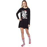Disney The Nightmare Before Christmas Women's Jack Skellington No Sleep Til Xmas Sleep Shirt With Socks