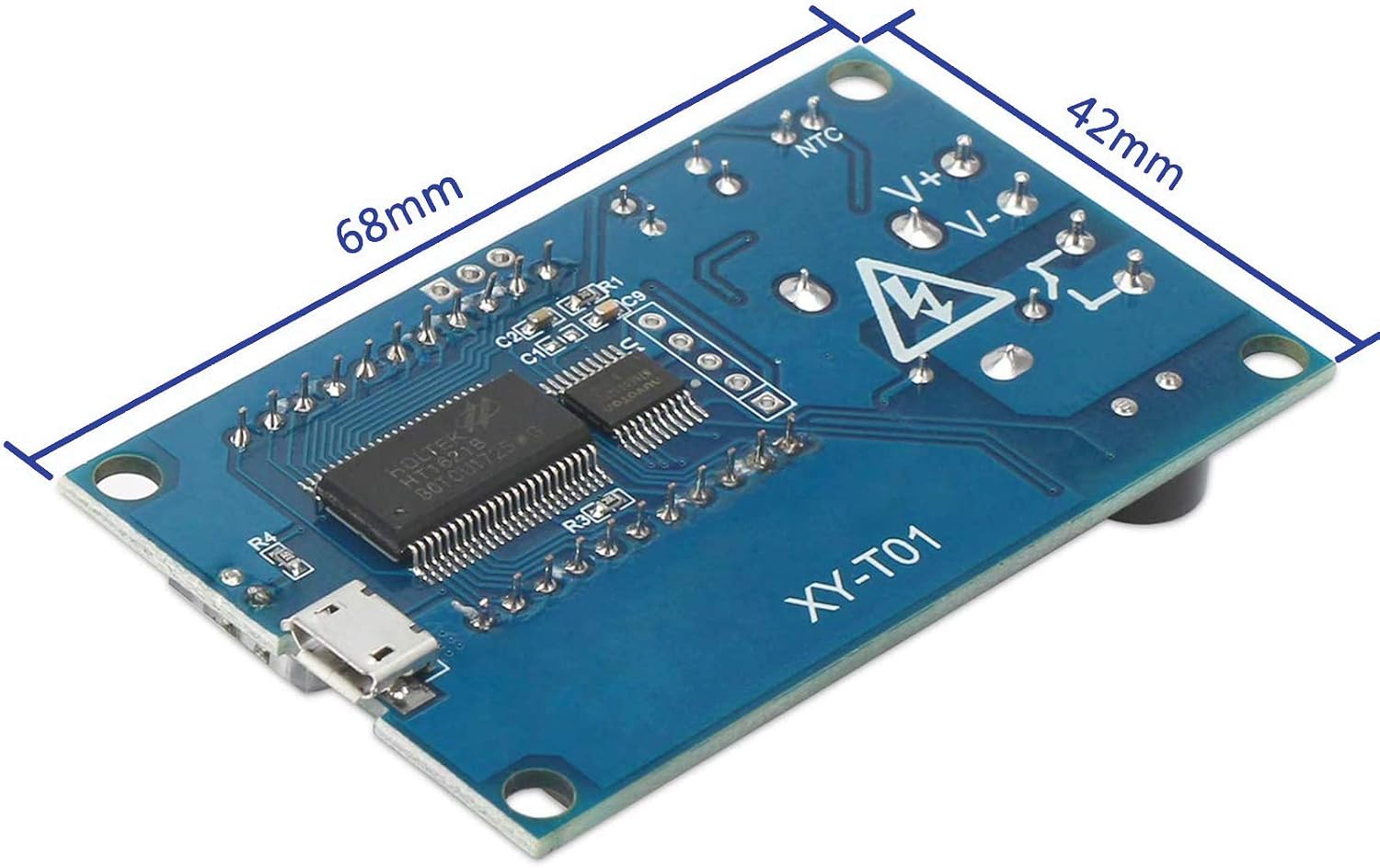 ZHITING XY-T01 Electronic Thermostat Controller,DC 6-30V 24V LCD Digital Temperature Control Board -50~110℃ Temp Control Switch Module with Waterproof Sensor Probe - Image 4