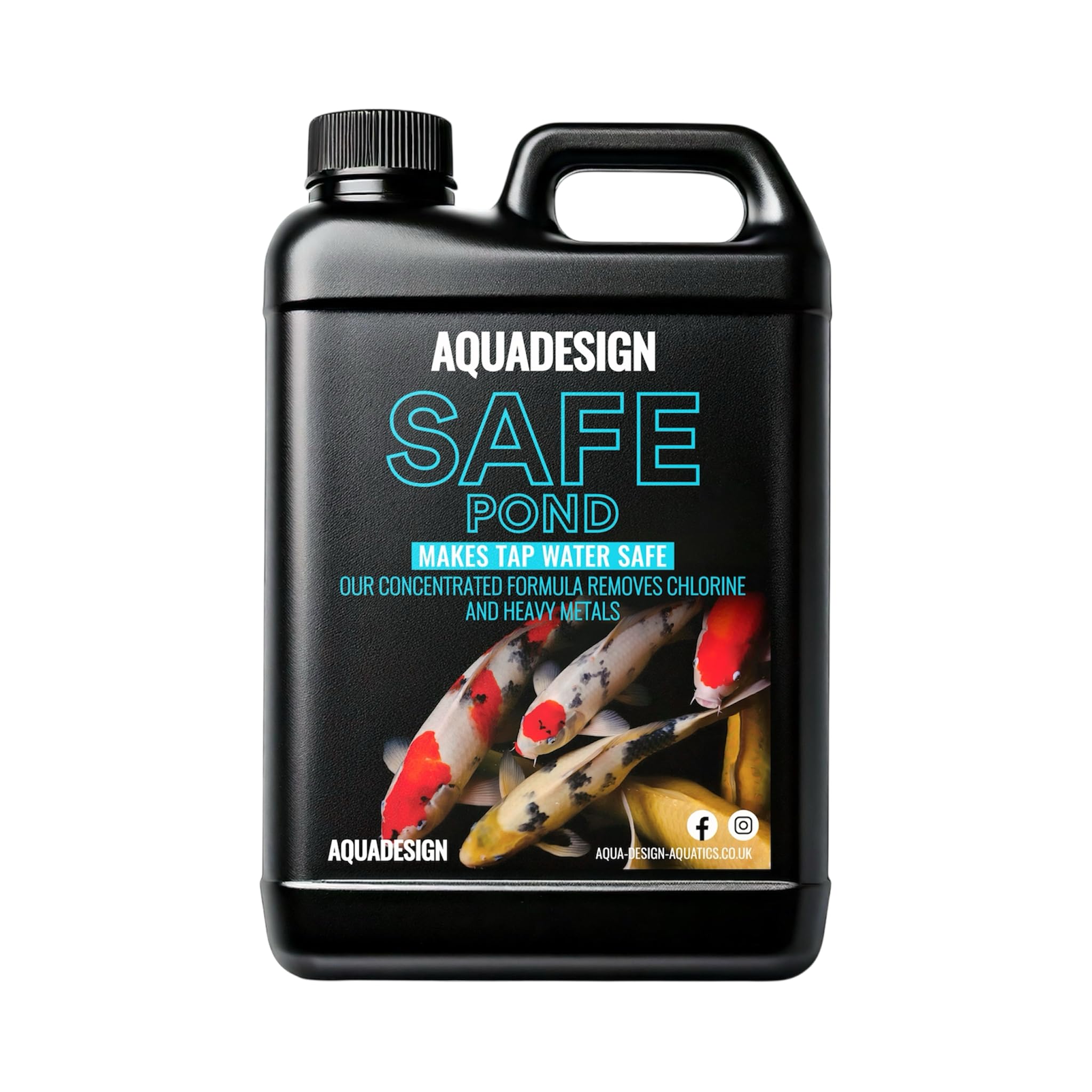 AquaDesign POND SAFE 2500ML Pond Tap Water Conditioner Dechlorinator Chlorine Remover TREATS 62,500 Litres