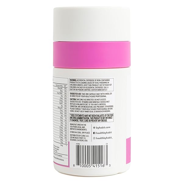 HEALTH BY HABIT WOMENS MULTI SUPPLEMENT (60 CAPSULES) – 23 ESSENTIAL VITAMINS AND MINERALS, SUPPORTS GENERAL HEALTH & WELLNESS, NON-GMO, SUGAR FREE (1 PACK)