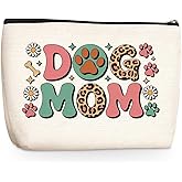 Wenboco Dog Mom Gifts for Women Makeup Bag, Flower Travel Cosmetic Bag Dog Lovers Gifts for Women, Pet Owner, Portable Pouch Purse Travel Essentials Toiletries Accessories?Christmas Birthday Gift
