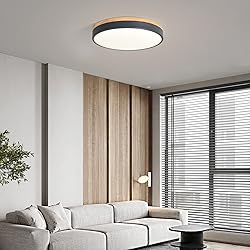 Yiisem Dimmable Wood LED Flush Mount Ceiling