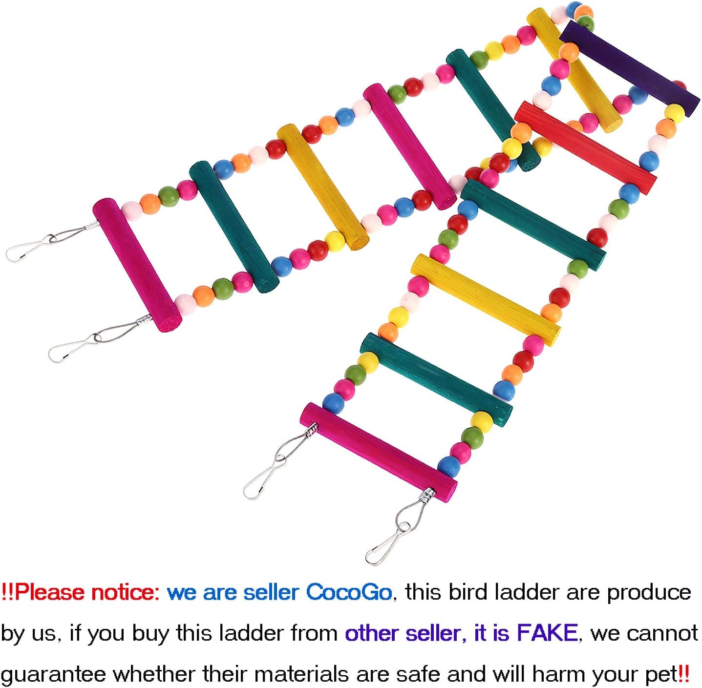 Bird Parrot Toys Ladders Swing Chewing Toys Hanging Pet Bird Cage Accessories Hammock Swing Toy for Small Parakeets Cockatiels, Lovebirds, Conures, Macaws, Lovebirds, Finches (12 Ladders) : Pet Supplies