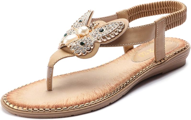 Amazon Com Odema Women S Flat Sandals Butterfly Bohemian