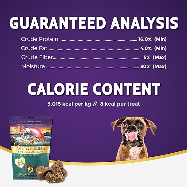 ZIGNATURE SALMON SOFT MOIST TREATS FOR DOGS