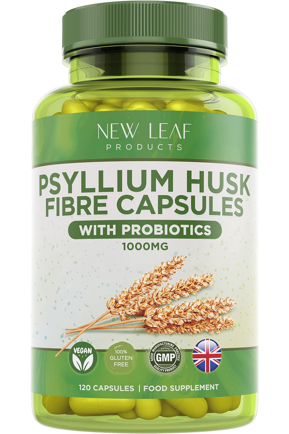 Psyllium Husk Capsules Enriched With Probiotics Fibre Supplement High