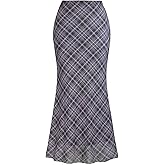 Amy Babe Women's Gothic Mesh Maxi Skirt Elastic High Waisted Flowy Bodycon Y2k Leopard Print Long Skirts for Women