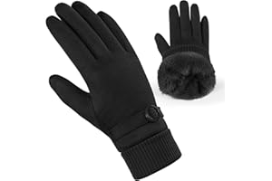 PPAOEH Cold Weather Womens Gloves, Winter Gloves for Women Thermal Warm Fleece Lined, Touchscreen Gloves for Christmas Gifts
