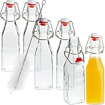 Amazon.com: Juvale 6 Pack 8 oz Swing Top Glass Bottles with