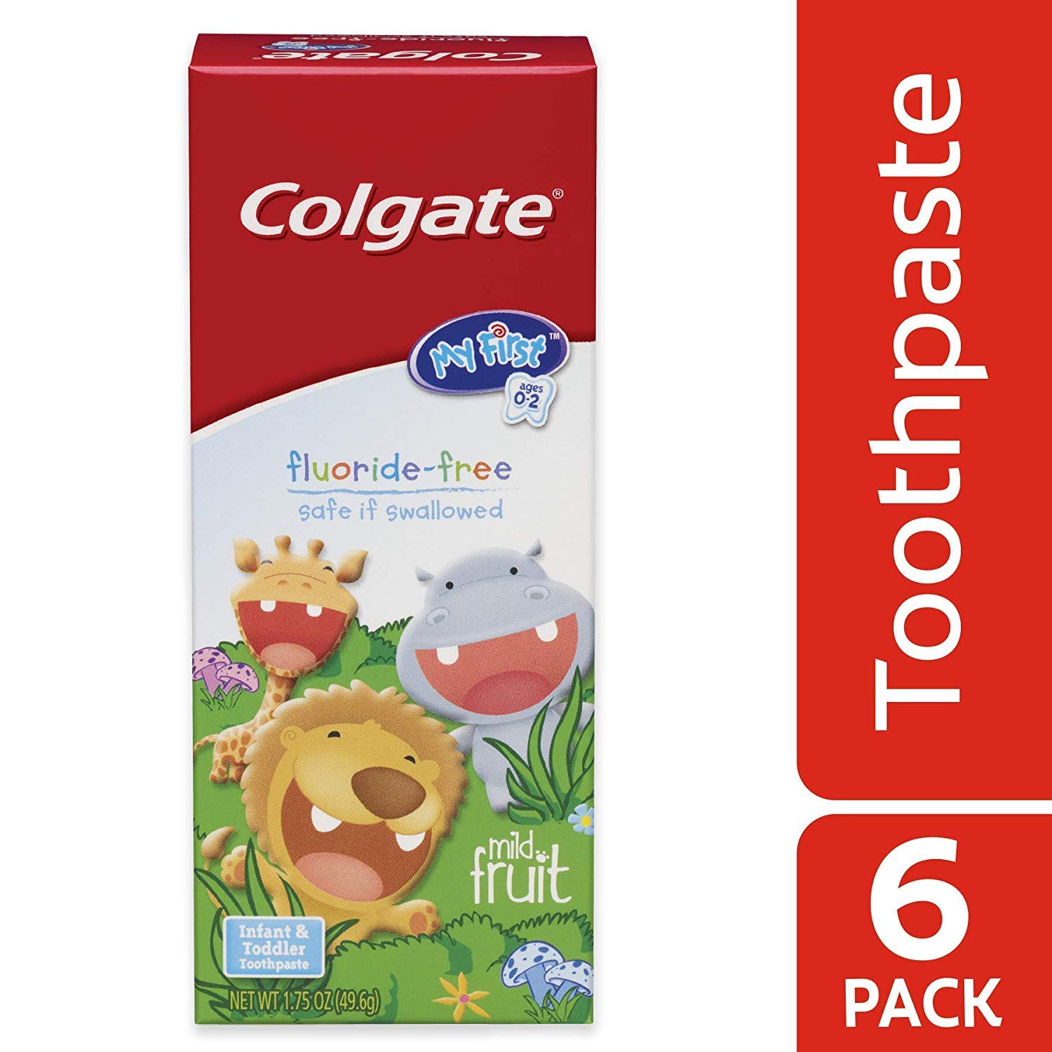 Colgate My First Baby and Toddler Toothpaste, Fluoride Free 1.75