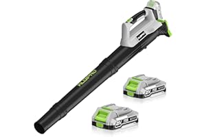 ALDIPRO Leaf Blower Cordless with 2x2.0Ah Batteries and Fast Charger 21V Lightweight Electric Leaf Blower, Portable Handhold Battery Powered Blowers for Lawn Care, Patio Cleaning, Blowing Leaves and Dust