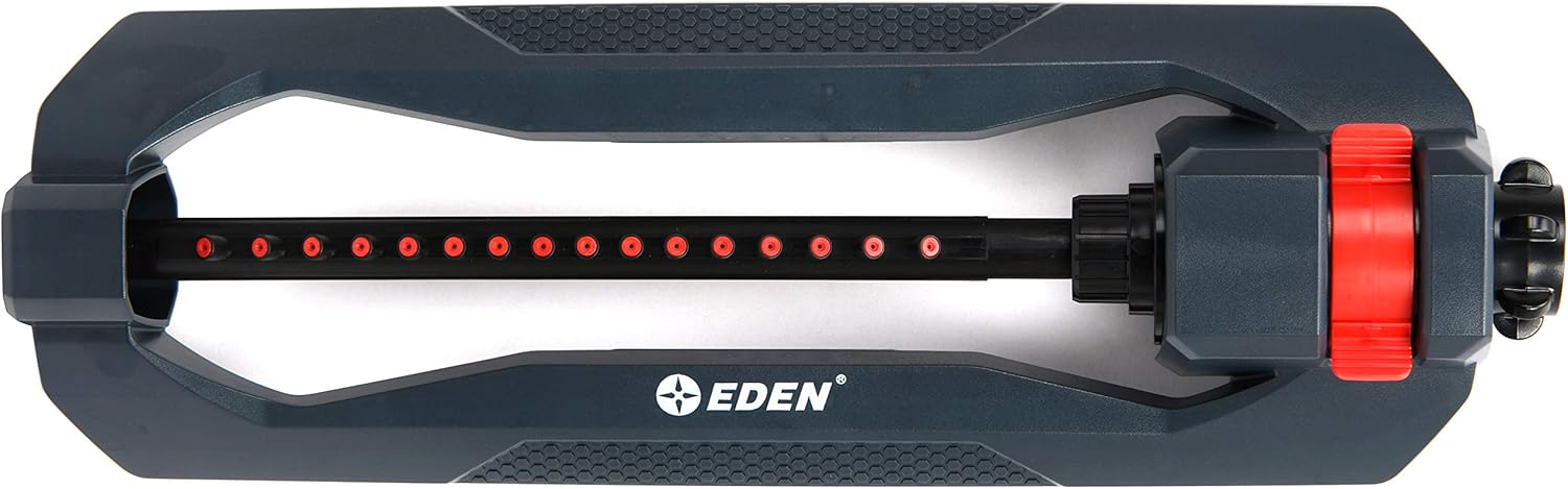 Eden 94113 Lawn & Garden Essential Oscillating Sprinkler W/Quick Connector and Adapters Set, 16 Nozzles, Covers up to 3, 600 sq. ft : Garden & Outdoor