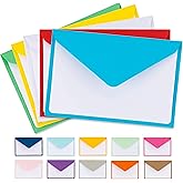 Colorful Envelopes with Blank Flat White Cards 5" x 7" Assorted Colors 105 Pack Card Making Supplies for Birthday, Graduation