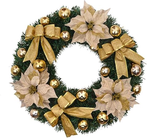 Decorazioni Natalizie Di Lusso.Ornamento Di Natale Porta Corona Decorazione Albero Di Natale Decorazione Di Lusso Colore Oro Senza Luci Amazon It Casa E Cucina