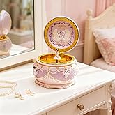 Mr.Winder Ballet Music Box for Girls - Rotate Ballerina Musical Box with Lights 18-Note Musical Gifts for Granddaughter Girlfriend Wife Anniversary Birthday Christmas Play Swan Lake