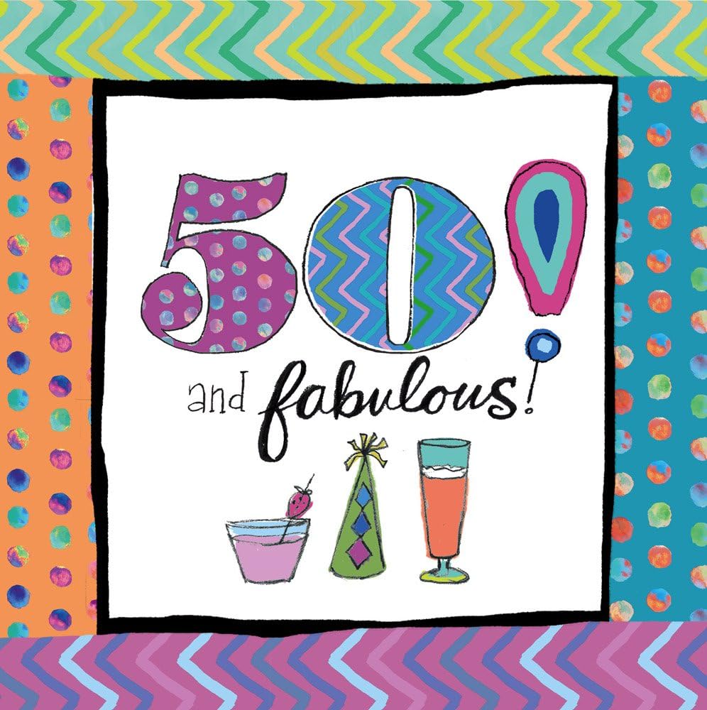 Cypress Home 50th Birthday Paper Cocktail Napkins, 20 Count