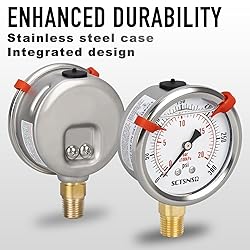 SCTSNSR 0 to 300 Psi Pressure Gauge, Glycerin