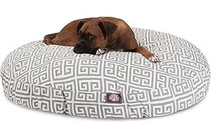 Grey Towers Large Round Indoor Outdoor Pet Dog Bed With Removable Washable Cover By Majestic Pet Products
